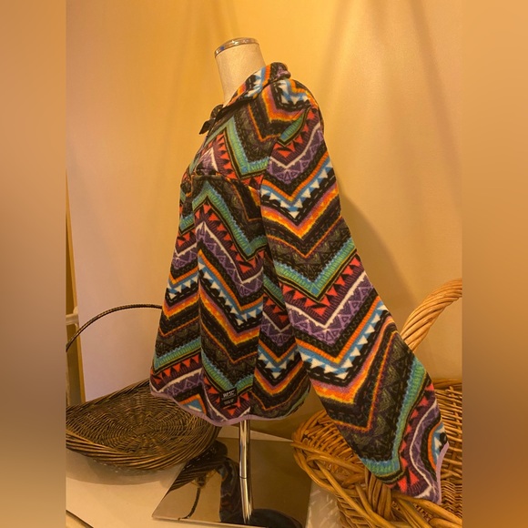 ❤️ 💚 💙 Wesc Multicolor Patterned Fleece Pullover unisex men med./women lg - Picture 10 of 11